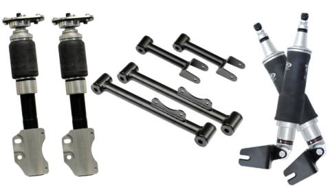 Air Suspension System For 1979-1989 Mustang W/ Sn95 Spindle HQ Front Shockwaves HQ Rear Shockwaves And Rear Upper And Lower StrongArms Ridetech