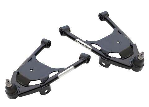 Front Lower Strongarms For 1974-1978 Mustang Ii Suspension For Use W/ Coolride Air Springs Pair Of Tubular Control Arms W/ Ball Joints And Delrin Bushings Powder Coated Satin Black Ridetech