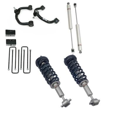 Front 3.5 Inch Lift Struts w/ Rear 3 Inch Blocks, Shocks, and Front Upper Control Arms 2014-2020 Ford F-150 Freedom Off-Road