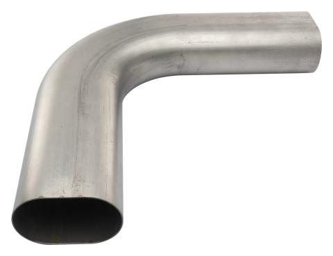3 Inch Oval 90 Degree Horizontal Exhaust Bend 304 Stainless Steel Low-Profile Ground Clearance Pypes Performance Exhaust