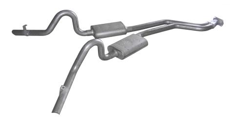 Cat Back Exhaust System 78-88 GM G-Body Split Rear Dual Exit 2.5 in Intermediate Pipe And Tailpipe Violator Mufflers/Hardware Incl Tip Not Incl Natural 409 Stainless Steel Pypes Exhaust