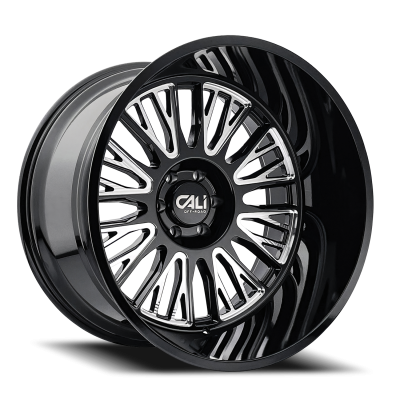 Cast Aluminum Wheels Vertex 9116 BM 24x14 Milled Gloss Black 6 On 135 Bolt Pattern -76 Offset Cali Offroad Wheels