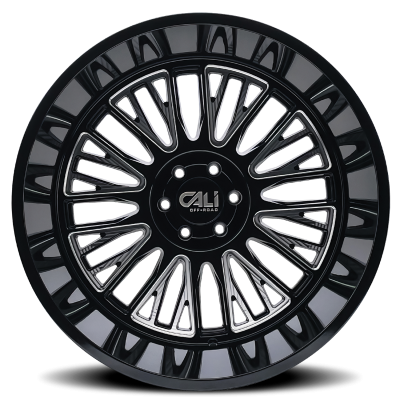 Cast Aluminum Wheels Vertex 9116 BM 26x14 Milled Gloss Black 6 On 135 Bolt Pattern -76 Offset Cali Offroad Wheels