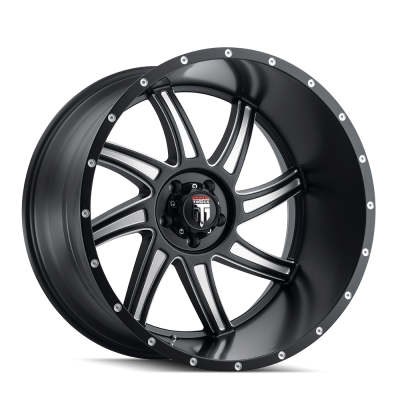 Vortex AT162 Satin Black Milled 20X10 5-127 -24MM 78.1MM Off Road Wheels American Truxx