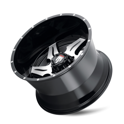 Ninja AT163 Gloss Black Machined 20X12 5-127 -44MM 78.1MM Off Road Wheels American Truxx