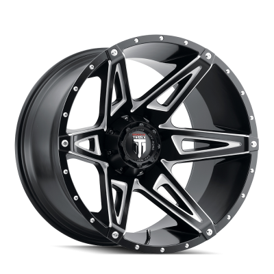 Kutz AT1902 Gloss Black Milled 22X14 5-127 -76MM 78.1MM Off Road Wheels American Truxx