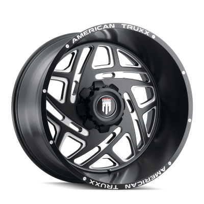 Cosmos AT1904 Satin Black Milled 22X12 5-127 -44MM 78.1MM Off Road Wheels American Truxx