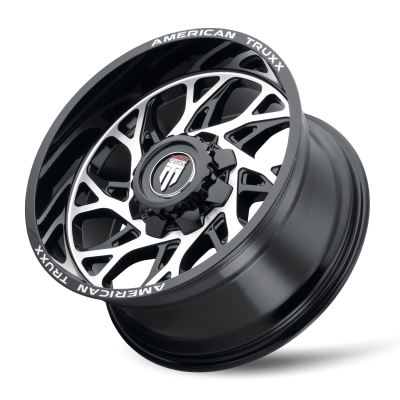 Destiny AT1913 Black Machined 22X12 5-127/5-139.7 -44MM 87.1MM Off Road Wheels American Truxx