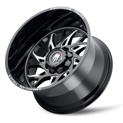 Destiny AT1913 Black / Milled 20X12 6-135/6-139.7 -44MM 106.1MM Off Road Wheels American Truxx
