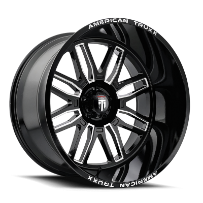 Restless AT1915 Black Milled 20X10 5-127 -25MM 78.1MM Off Road Wheels American Truxx