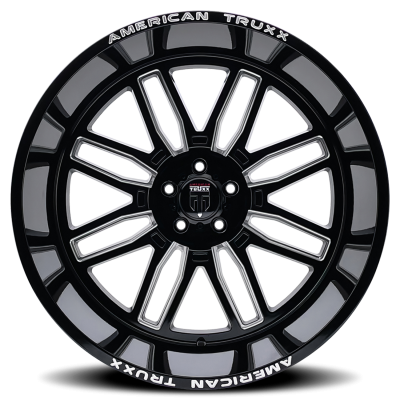 Restless AT1915 Black Milled 24X14 6-135 -76MM 87.1MM Off Road Wheels American Truxx
