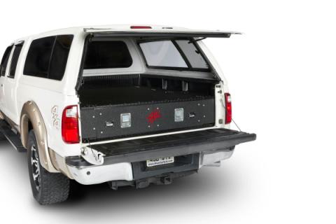 Cargo Locker Base 9 Inch Dual Drawer System 01-Pres Ford F150 5.5 Ft Dodge Ram 1500 Crew Cab 5.7 Ft 09-Pres Nissan Titan 5.8 Ft W/O Bedliner Cargo Ease