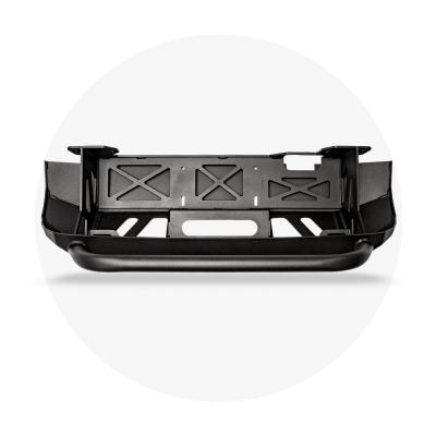 16-Up Tacoma Stealth Bumper 32 Inch LED Bar Spot Beam Bumper Light Bar-Blue-Small No 2nd LED Bar No Winch No D-Ring Cali Raised LED