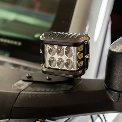 Ditch Light Mount Kit Fits 21-Present Ford Bronco Raptor - (2) 3X2 18W Amber LED Pods/(2) 27W Side Projecting LED Pods Cali Raised LED