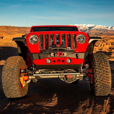 Bare Steel Nighthawk Front Bumper with Aluminum Skid for JK, JL, and JT - Bare Steel Artec Industries
