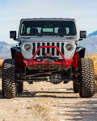 Bare Steel Nighthawk Mid-tube Stinger Front Bumper with Aluminum Skid for JK, JL, and JT - Bare Steel Artec Industries