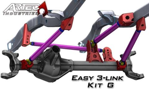Easy 3 Link Kit G Adjustable Upper link Yes Outside Frame Offset Front Passenger Rear Driver Artec Industries