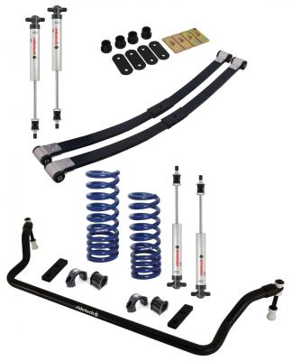 Streetgrip Suspension System For 1970-1981 Camaro and Firebird W/ Small Block No Bushings Or Ball Joints Front Dual Rate Coil Springs Composite Leaf Springs Front Sway Bar And HQ Shocks No Ball Joints Or Bushings Ridetech