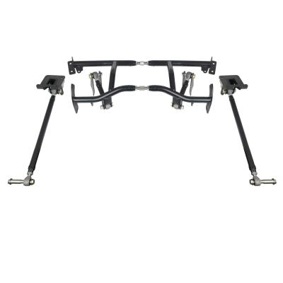 Bolt-On 4-Link W/ Double Adjustable Bars For 1970-1981 Gm F-Body R-Joints Bars Bolt-On Cradle Axle Brackets And Hardware Powder Coated BlackPowder Coated Black For Use W/ Shockwaves Or Coil-Overs Sold Separately Ridetech