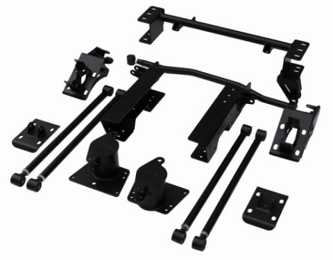 Bolt-On 4-Link For 1973-1987 C10 R-Joints Bars Mounting Brackets C-Notches Panhard Bar Panhard Bar Brackets And Hardware Powder Coated Black For Use W/ Shockwaves Or Coil-Overs Sold Separately Ridetech