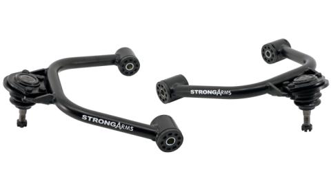 Front Upper Strongarms For 1999-2006 Silverado / Sierra 1500 2WD 2007 Classic Pair Of Tubular Control Arms W/ Ball Joints And Delrin Bushings Powder Coated Satin Black Ridetech