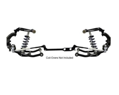 Truturn System For 1963-1982 Corvette W/ Hub Spindles For Use W/ Coil-Overs Or Shockwaves Sold Separately Upper And Lower Arms Corvette Hub Spindles W/ Caliper Brackets Steering Arms And Tie Rods Ridetech