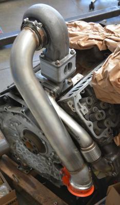 Three-Inch 304 Stainless Steel Down Pipe Extended Length For Use With PPE T4 Turbo Pedestal And PPE T4 Riser Block