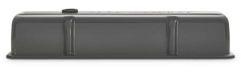 Engine Valve Covers Stamped Steel Tall Shark Gray Bowtie Logo Fits SB Chevrolet Proform