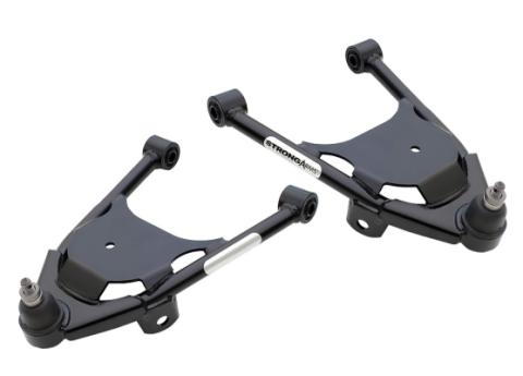 Front Lower Strongarms For 1974-1978 Mustang Ii Suspension For Use W/ Coolride Air Springs Pair Of Tubular Control Arms W/ Ball Joints And Delrin Bushings Powder Coated Satin Black Ridetech