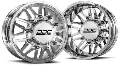 Dually Wheels Aftermath Polished 22X8.25 8X200 F-350 05-25 F-450 11-14 19-25 Ram 3500 DDC Wheels