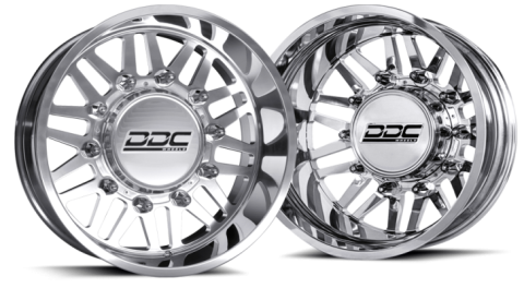 Dually Wheels Aftermath Polished 22x8.25 8x210 SS Fronts 11-25 Silverado/Sierra 3500 DDC Wheels