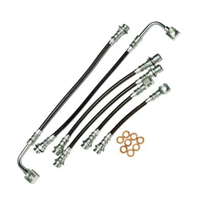 Camaro/Firebird C5 Brake Hose Conversion Kit W/Traction Control 98-02 Camaro/Firebird Stainless Steel Clear Cover J&M Products