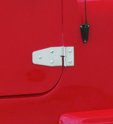 Jeep YJ Door Hinge Set 4 Pieces 87-95 Wrangler TJ Polished Silver Kentrol