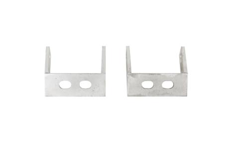 Jeep CJ Rear Bumper Brackets Pair 45-86 CJ Polished Silver Kentrol