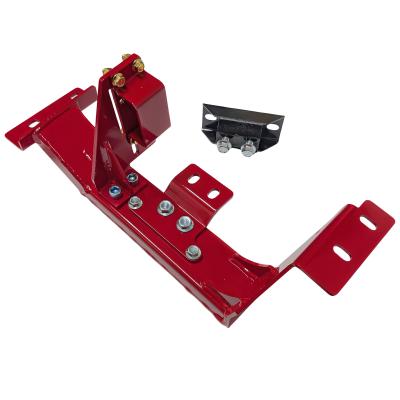 98-02 F-Body 4L60 and 4L70 Transmission Crossmember With Torque Arm Relocation Bracket Red J&M Products