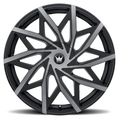 Cast Aluminum Wheels Big Easy 372 MBM 24x9.5 Machined-Dark Tint Matte Black 5 On 115/5 On 120 Bolt Pattern 18 Offset Mazzi Wheels