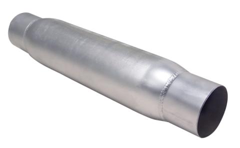 Exhaust Resonator 4 Inch Aluminized Performance Quiet Tone Resonator With Ends Top Diamond Eye