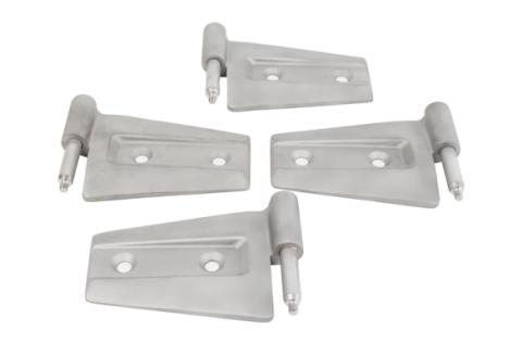 Jeep JK Door Hinge Set 4 Pieces 2 Door 07-18 Wrangler JK Bare Grey Kentrol