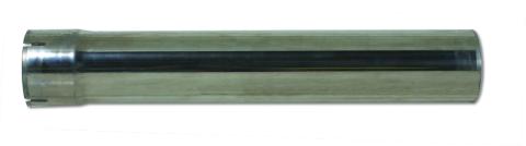 Exhaust Pipe 24 Inch Stainless 4 Inch OD Straight Bumped On One End Diamond Eye