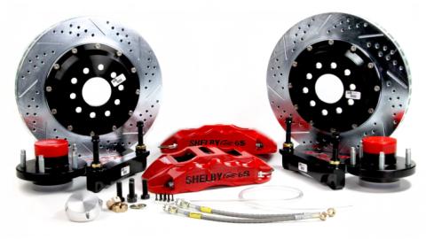 Brake System 14 Inch Front Extreme+ Red 68-69 Ford Mustang BAER Brakes
