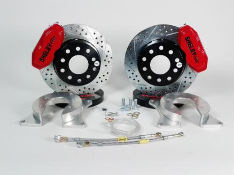 Brake System 11 Inch Rear SS4+ w/Park Brake Shelby Logo Red BAER Brakes