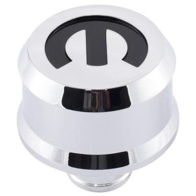 Slant-Edge Aluminum Push-In Air Breather Cap Chrome Finish Recessed Mopar Emblem Proform