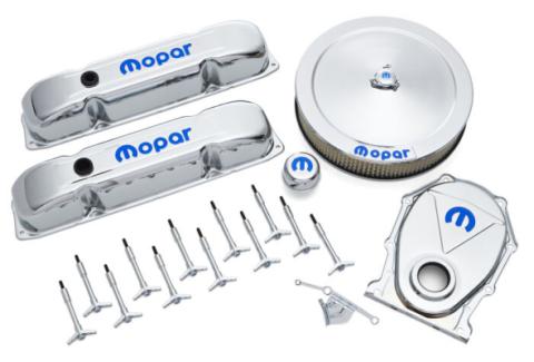 Engine Dress-Up Kit Chrome w/Blue MOPAR Logo Big Block (B/RB) Engines Proform