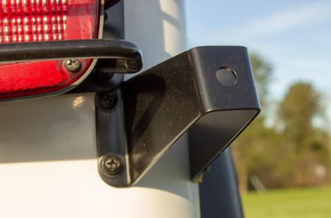 Jeep CJ/YJ Tailgate Tire Stop  76-95 CJ and Wrangler YJ Powdercoat Black Kentrol