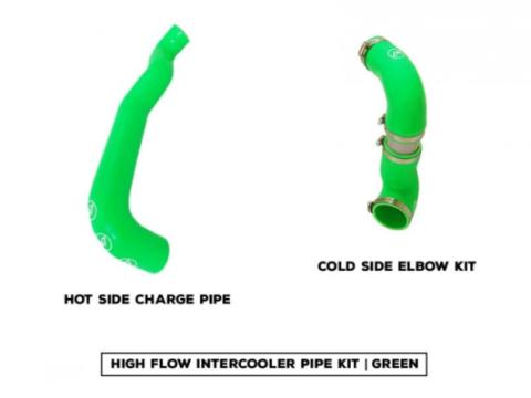 High Flow Intercooler Hose Kit Green M7 Speed