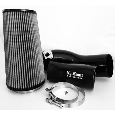 6.0 Cold Air Intake 03-07 Ford Super Duty Power Stroke Black Dry Filter No Limit Fabrication