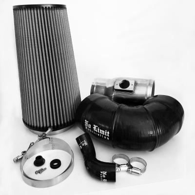 6.4 Cold Air Intake 08-10 Ford Super Duty Power Stroke Polished Dry Filter No Limit Fabrication