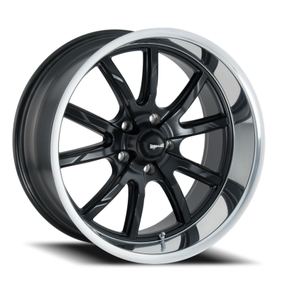 Ridler Wheels Aluminum Wheels 650 MB 15x7 Matte Black Polished Lip 5 On 114.3 Bolt Pattern 0 Offset