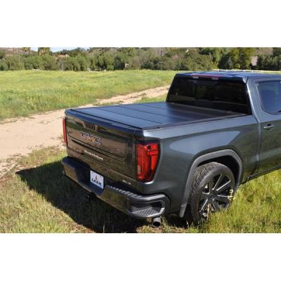 15-23 Colorado/Canyon Flush Mount Hard Folding Tonneau Cover Truck Bed Topper 6 Foot 2 Inch Black Leer
