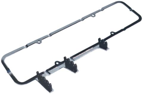 Engine Valve Cover 1 Pc Holdown Clamps w/Wire Looms Blue Fits SB Chevy Engines Proform